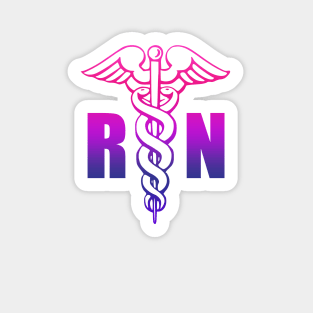 Nurse RN Caduceus Medical Symbol Sticker